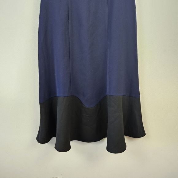 HARLYN Colorblock Hem Midi Cocktail Dress Size Medium Career Office Work ready - Picture 4 of 9